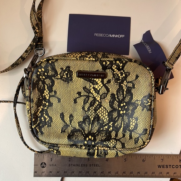 Rare NWT Rebecca Minkoff Lace BF Pouch (“Pale Yellow”) - Picture 2 of 9
